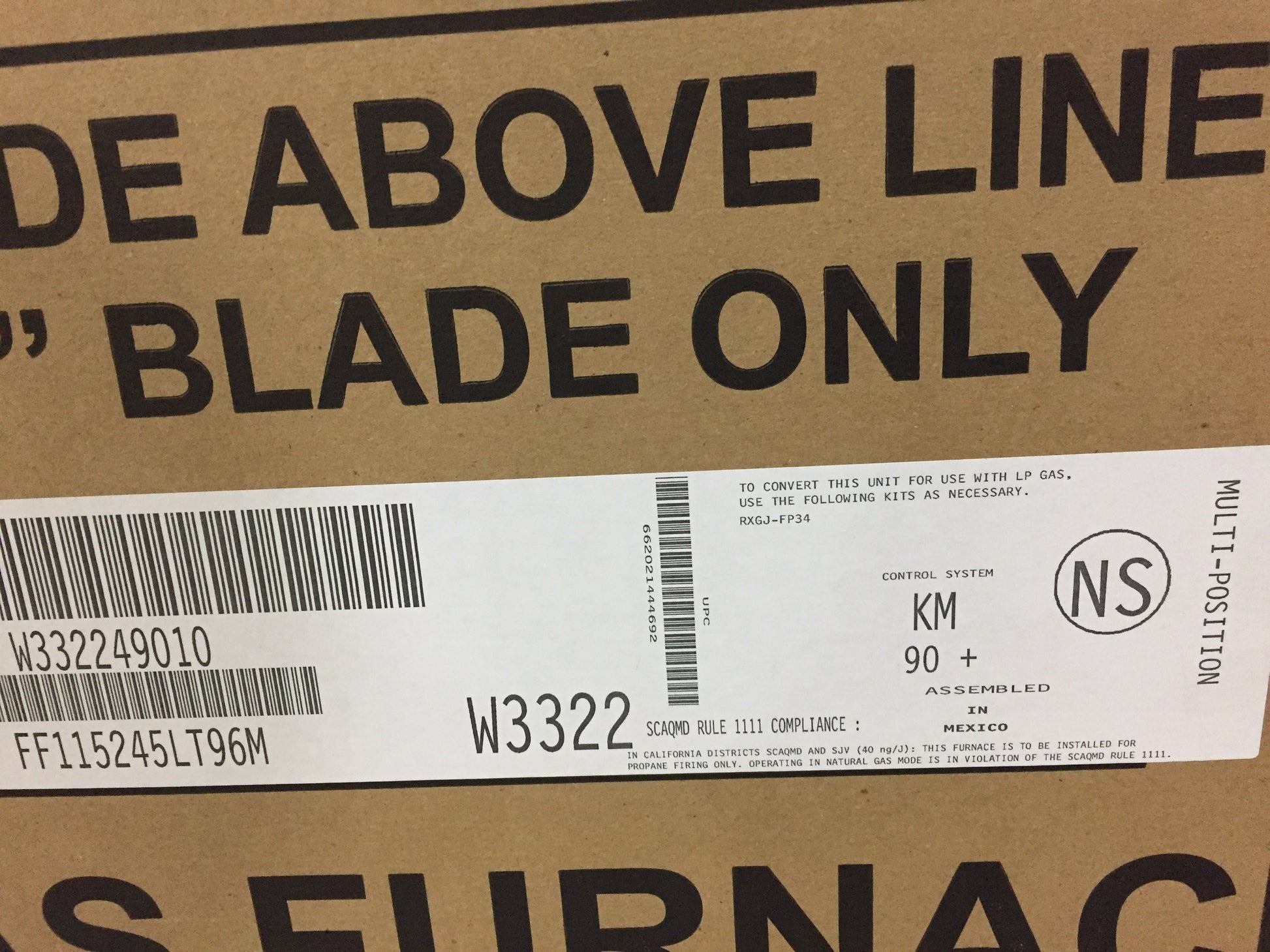 112000 BTU TWO-STAGE MULTIPOSITION ECM VARIABLE SPEED GAS FURNACE 96% AFUE 115/60/1 CFM: 1750