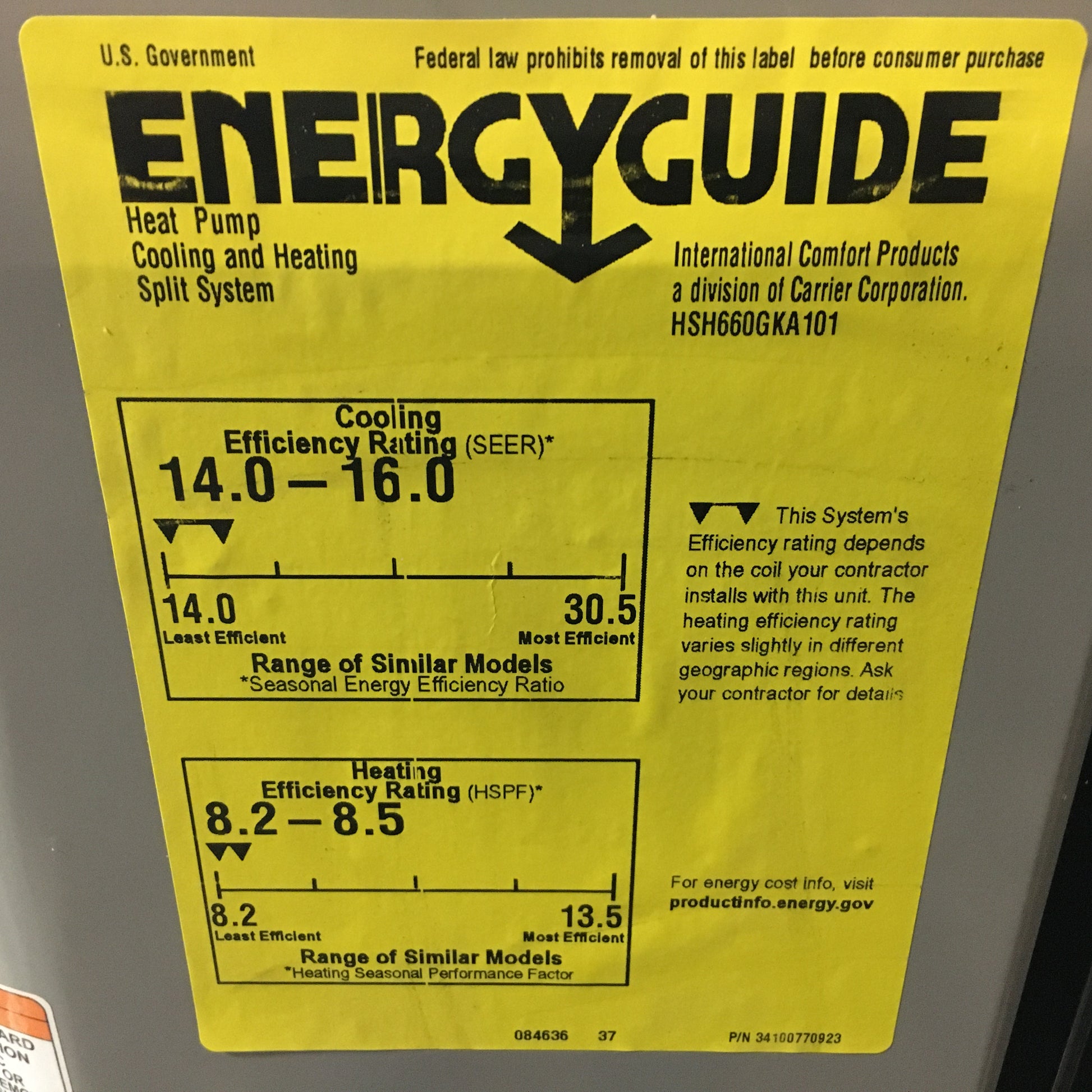 5 TON SPLIT-SYSTEM COMMUNICATING HEATPUMP 208-230/60/1 R410A 16 SEER