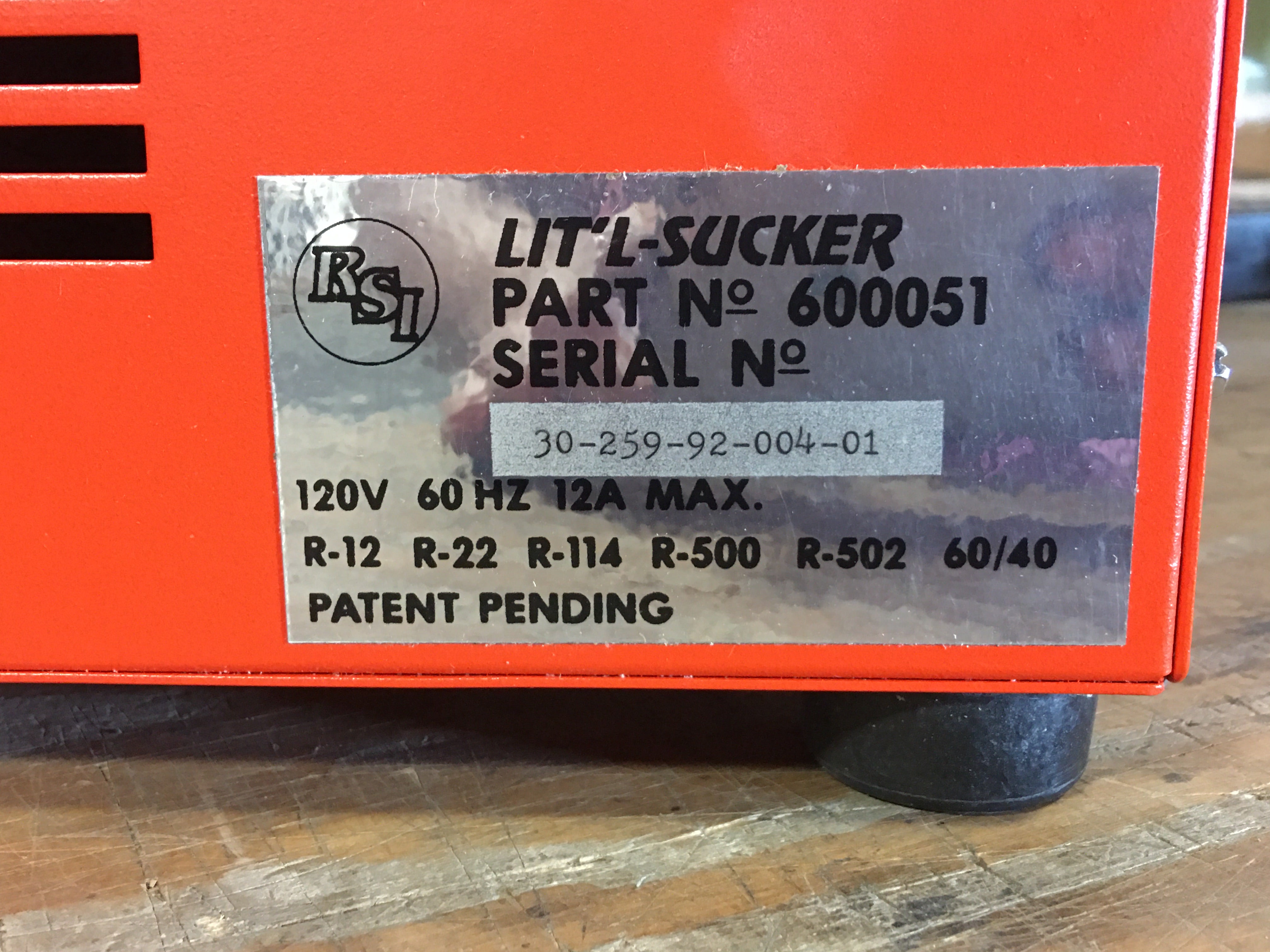 Lit'l-Sucker Multi-Refrigerant Recovery System 120/60-12A