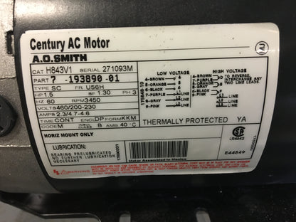 1.5 HP MOTOR 460/230/200 3PHASE