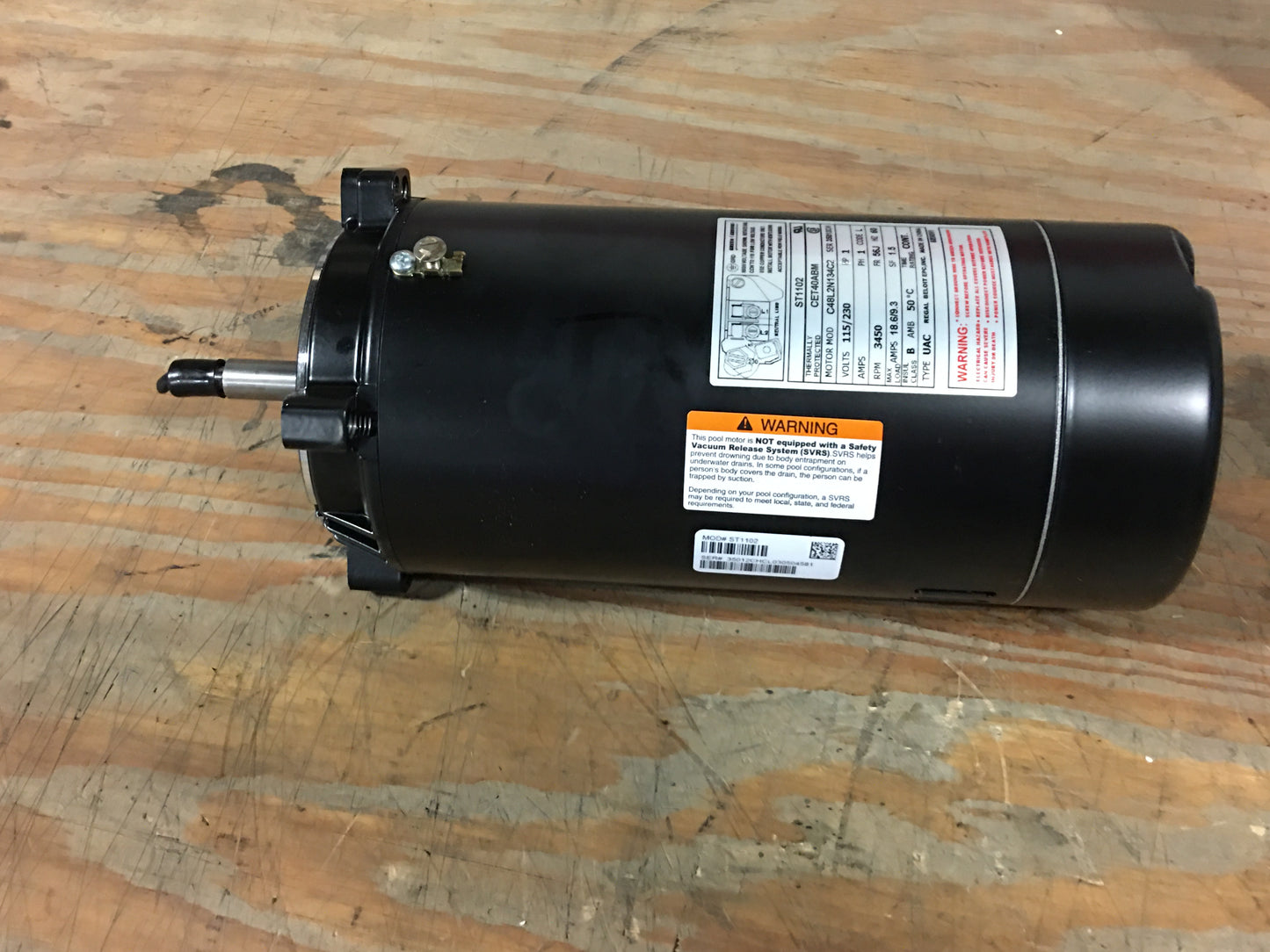 1HP POOL AND SPA MOTOR 115-230/60/1 3450 RPM