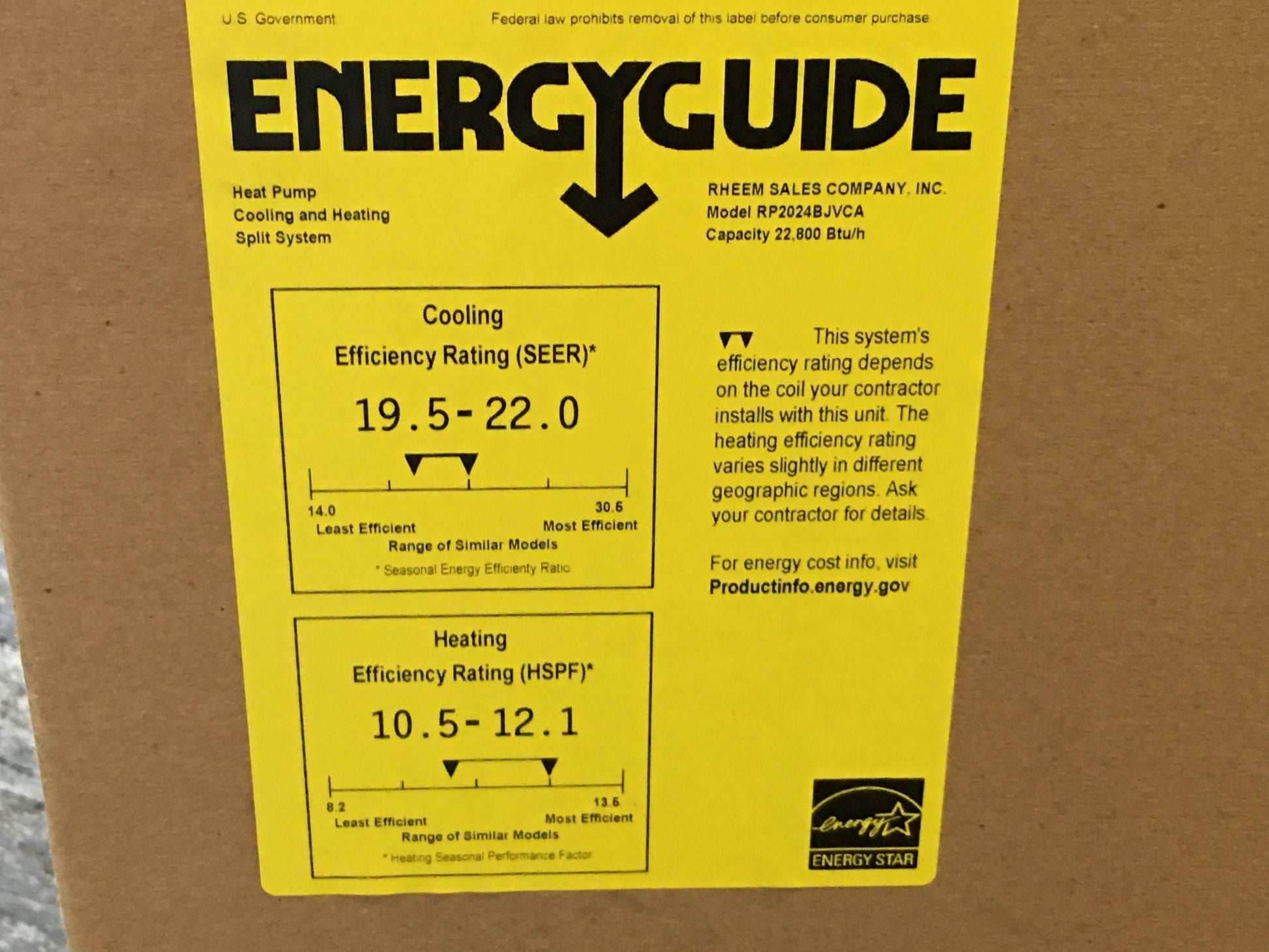 2 TON SPLIT-SYSTEM COMMUNICATING INVERTER HEAT PUMP 208-230/60/1 R410A 20 SEER