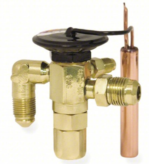 100412 THERMOSTATIC EXPANSION VALVE, 3/8" INLET, 1/2" OUTLET, R-404A/R408-A/R-502 REFRIGERANT