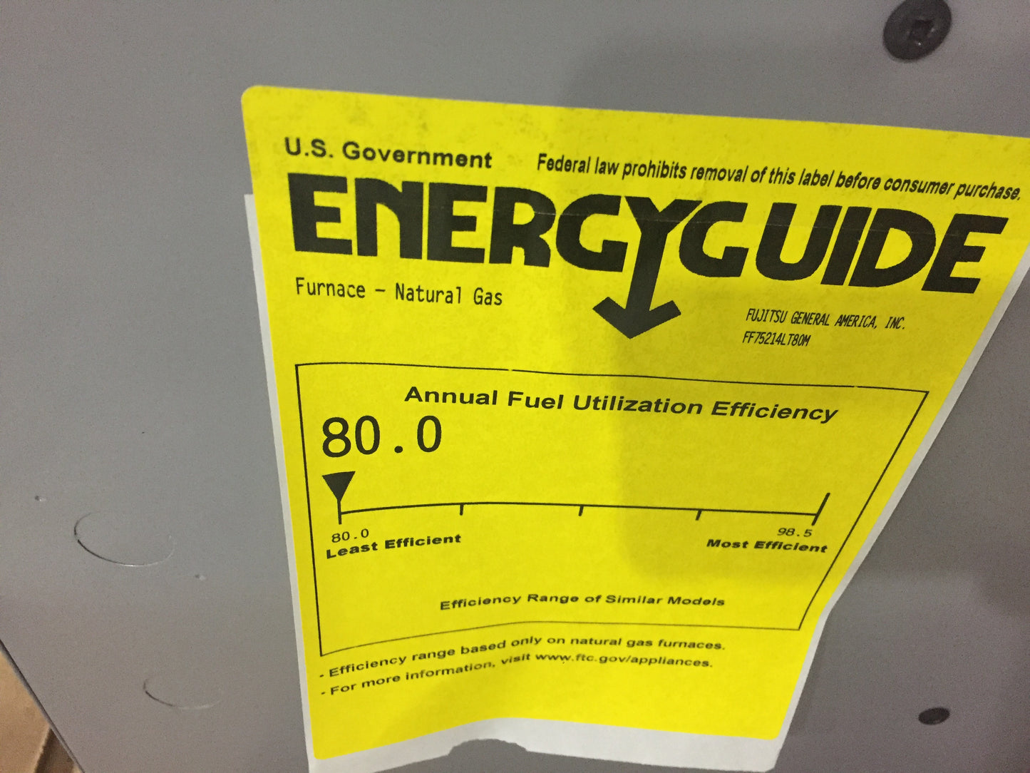 75000 BTU TWO-STAGE COMMUNICATING UPFLOW/HORIZONTAL ECM VARIABLE SPEED GAS FURNACE 80% AFUE 115/60/1 CFM: 1600