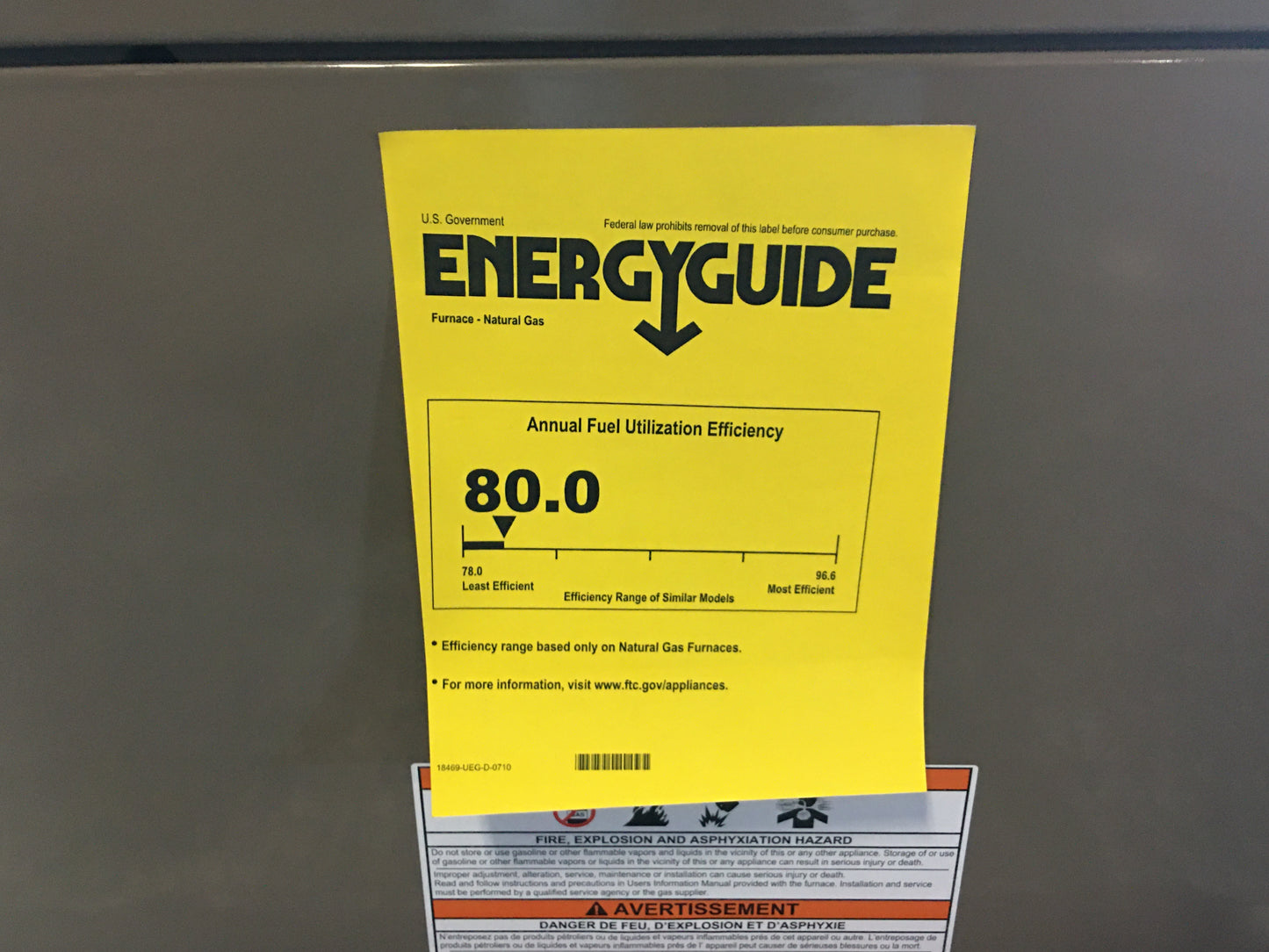 100,000 BTU SINGLE-STAGE COMMUNICATING COMPATIBLE MULTIPOSITION ECM VARIABLE SPEED GAS FURNACE 80% AFUE 115/60/1 CFM: 1600