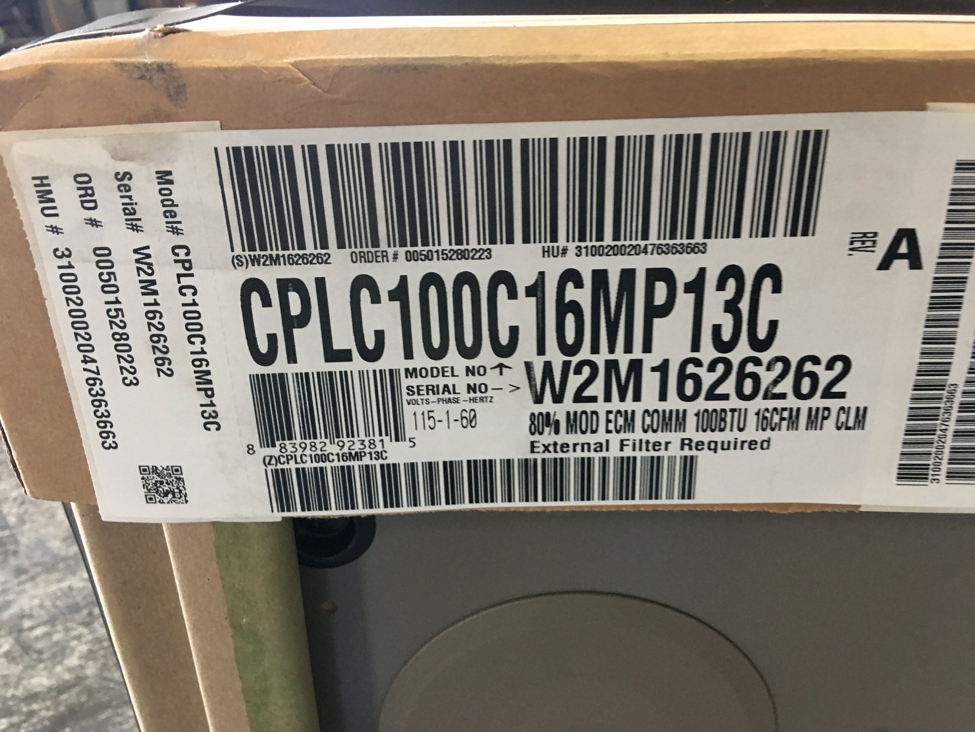 100,000 BTU SINGLE-STAGE COMMUNICATING COMPATIBLE MULTIPOSITION ECM VARIABLE SPEED GAS FURNACE 80% AFUE 115/60/1 CFM: 1600