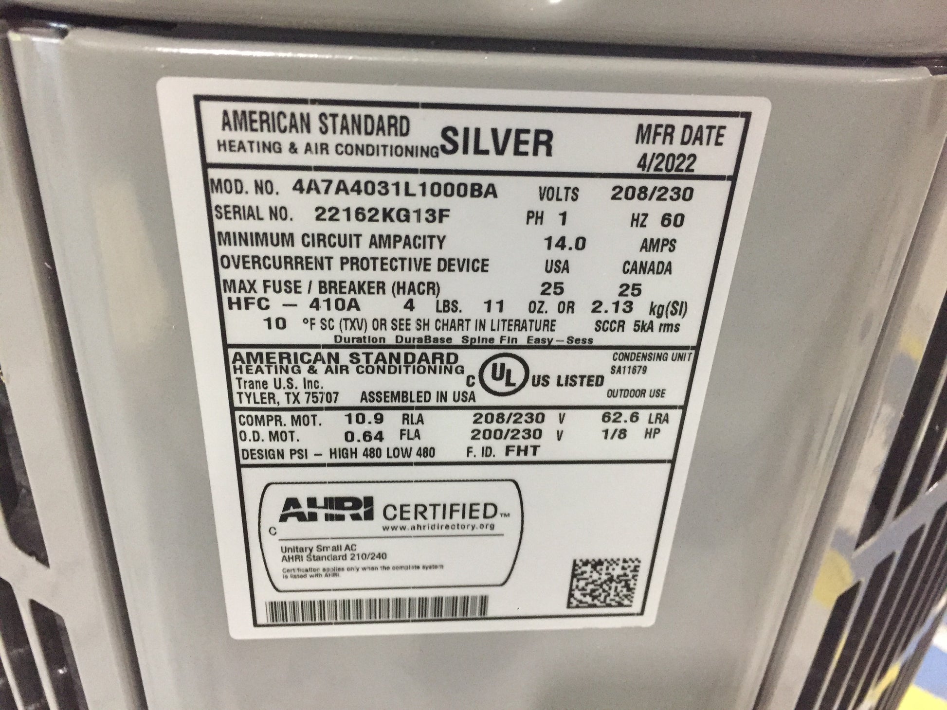 Austin Heater Aire Serv Of Southwest Connecticut TON SPLIT-SYSTEM