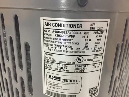 2 TON SPLIT-SYSTEM  AIR CONDITIONER 208-230/60/1 R410A 14 SEER