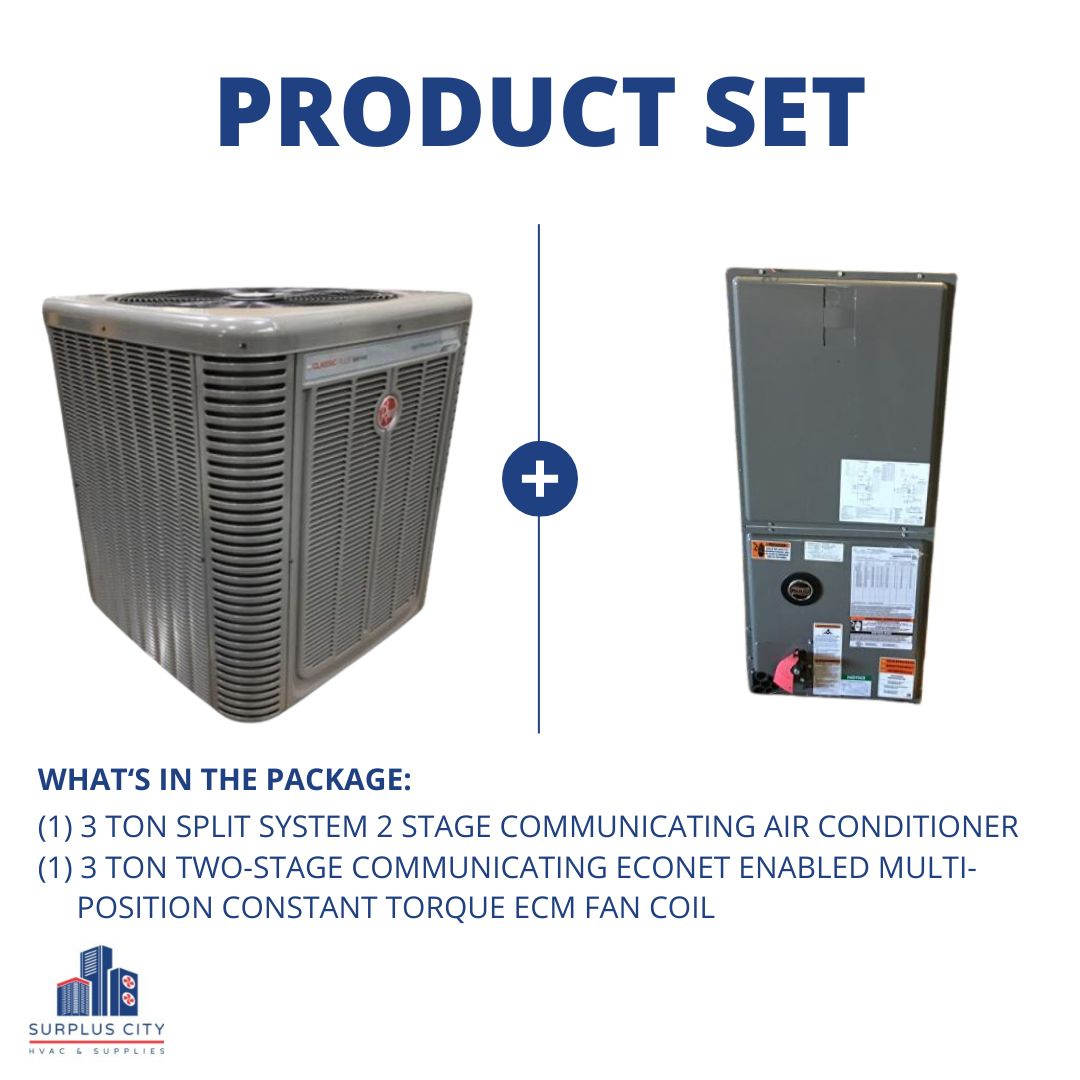 3 TON 17 SEER COMMUNICATING AIR CONDITIONER AND 3 TON COMMUNCATING AIR HANDLER, 208-230/60/1