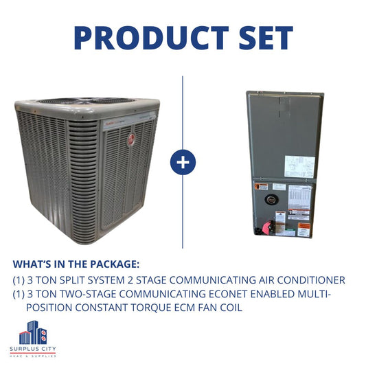 3 TON 17 SEER COMMUNICATING AIR CONDITIONER AND 3 TON COMMUNCATING AIR HANDLER, 208-230/60/1