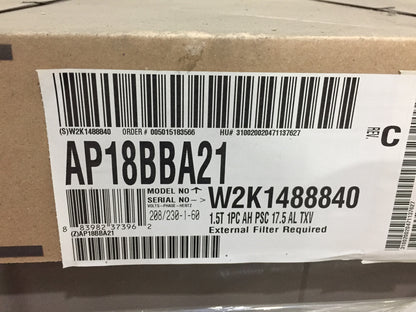 1.5 TON AC/HP PSC AIR HANDLER 208-230/60/1 R22/R-410A CFM 600 