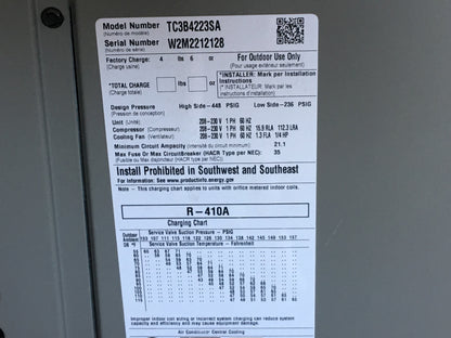 3.5 TON SPLIT-SYSTEM AIR CONDITIONER 208-230/60/1 R410A 13 SEER