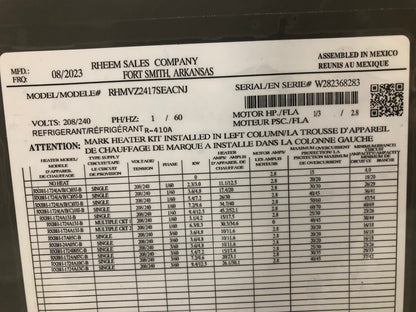 2 TON COMMUNICATING MODULATING AC/HP ECM AIR HANDLER 208-230/60/1 R-410A CFM 840 18+ SEER