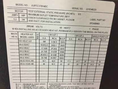 3 Ton AC/HP ECM Communicating Compatible Air Handler 208-230/60/1 R-410A CFM 1085 13 SEER