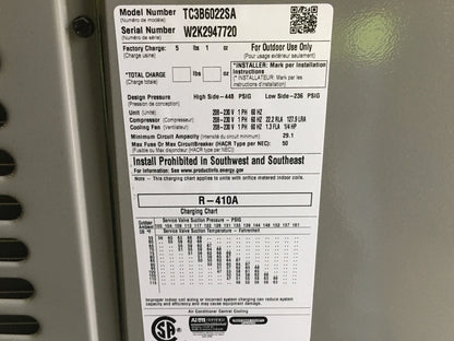 5 TON SPLIT-SYSTEM AIR CONDITIONER 208-230/60/1 R410A 13 SEER