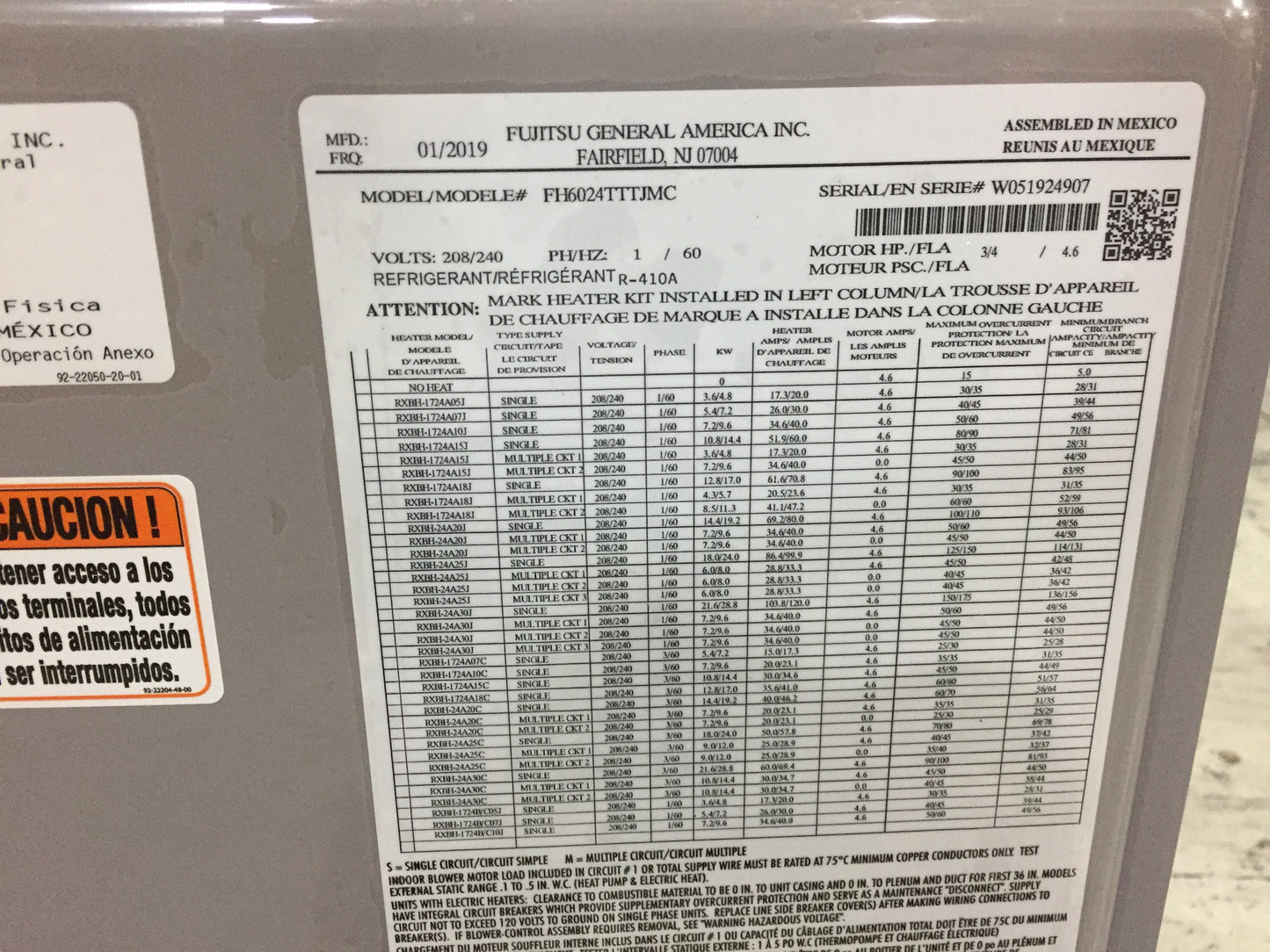 5 Ton Communicating AC/HP ECM Air Handler 208-230/60/1 R-410A CFM 1930