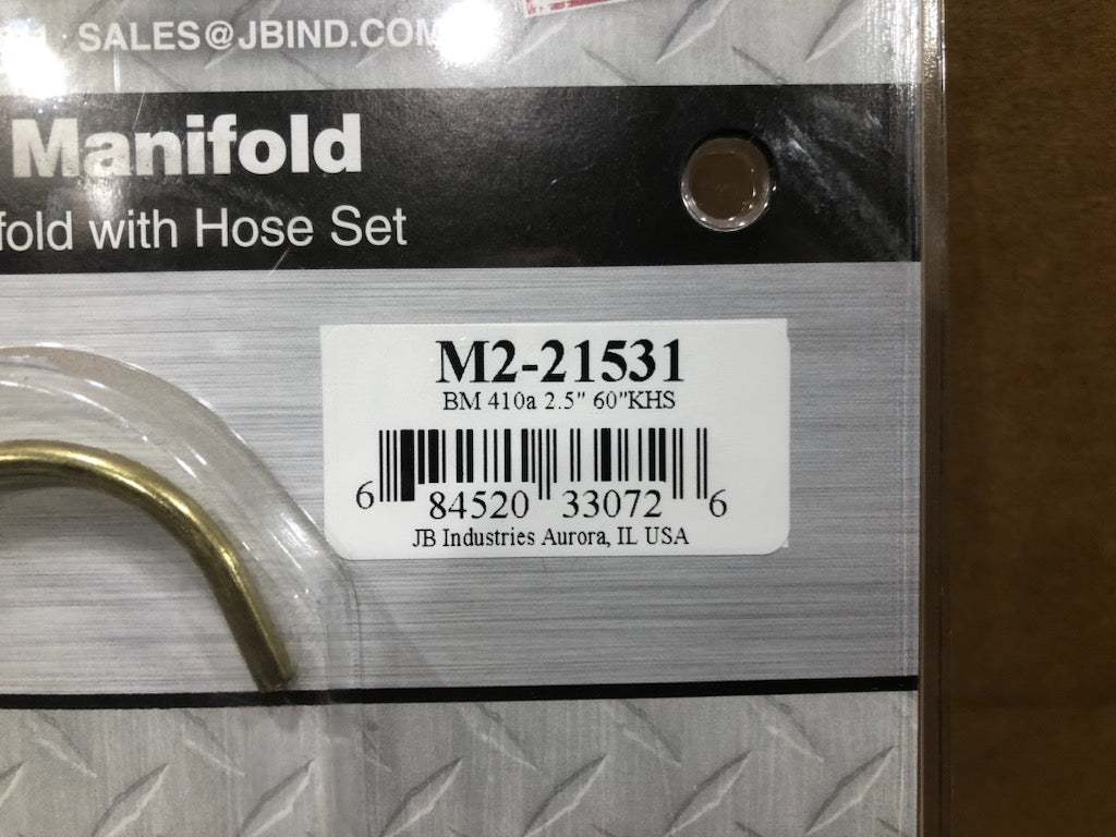 2-1/2" R-410A 2-Valve Classic Brass Manifold with CCLE-60 Hose Set