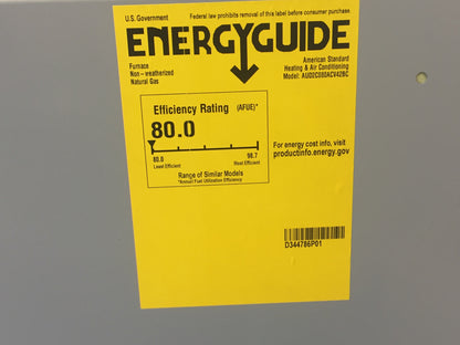 80,000 BTU Two-Stage Upflow/Horizontal ECM Communicating Gas Furnace 80% 115/60/1 CFM: 1600