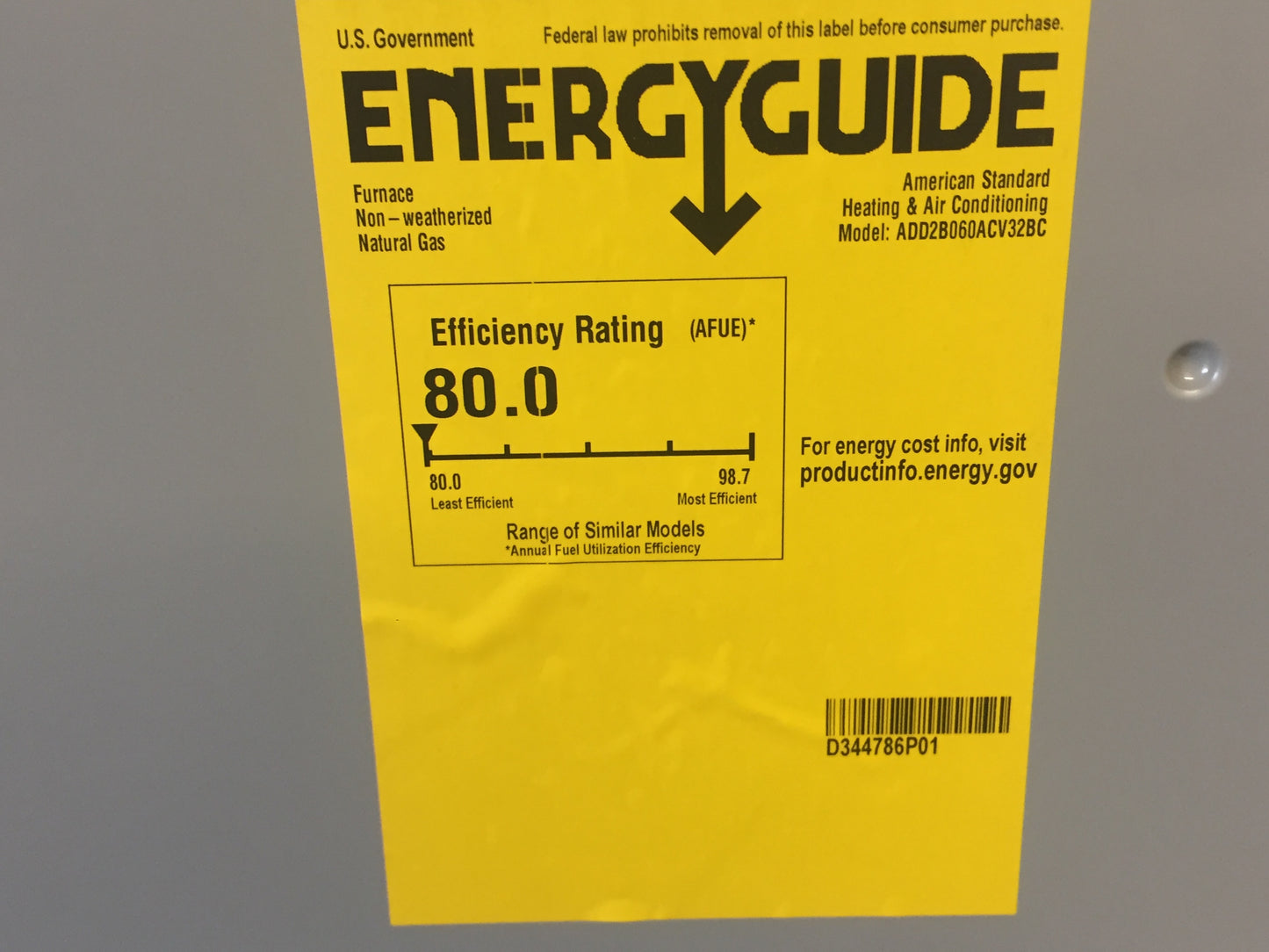 100,000 BTU Two-Stage Downflow/Horizontal ECM Communicating Gas Furnace 80% 115/60/1 CFM: 2000