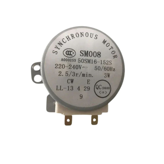 3 Watt Synchronous Motor 50/60 Hertz, 220-240 Volts, 3 RPM