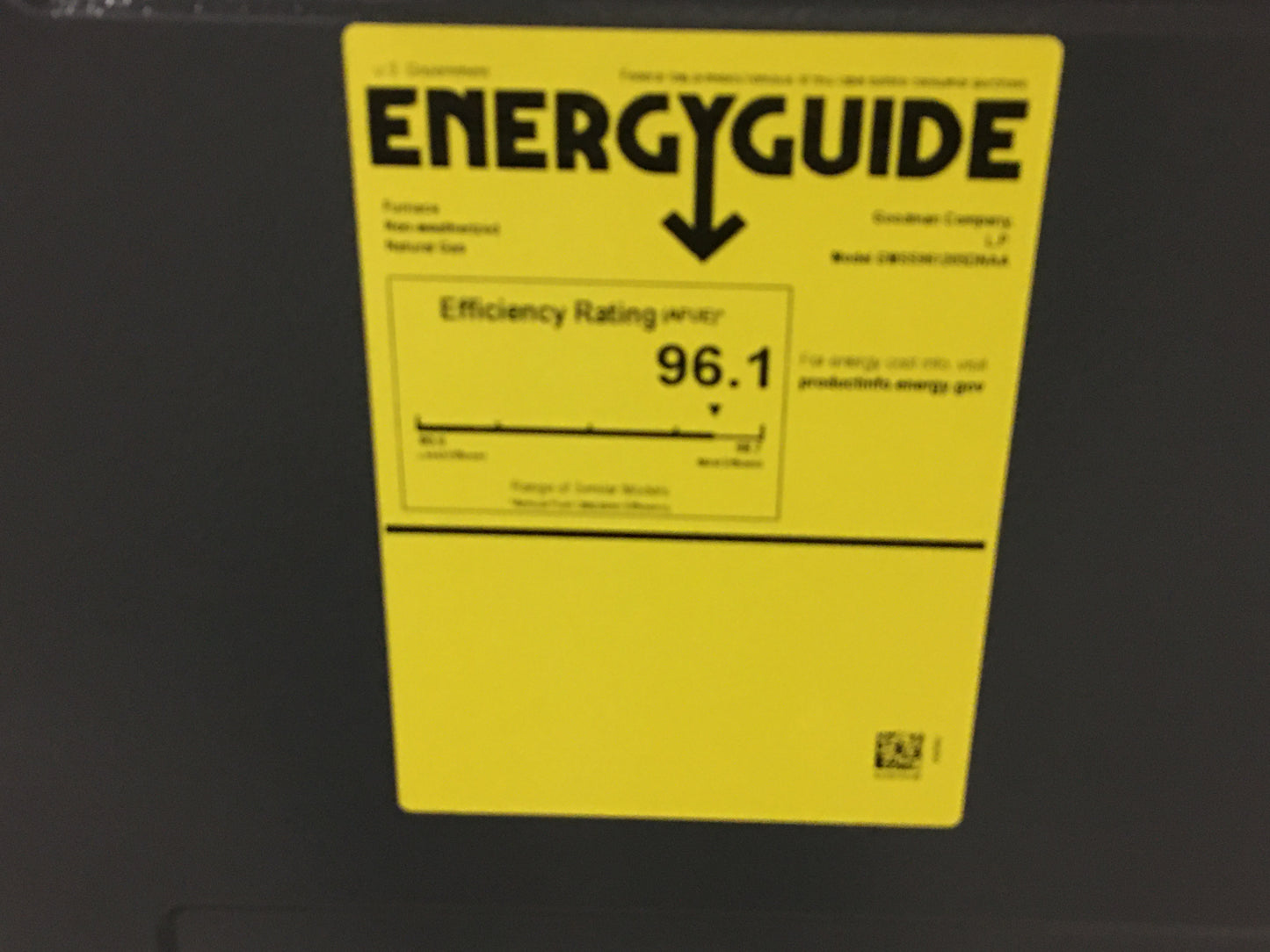 120,000 BTU 1 STG UPFLOW/HORIZONTAL LOW NOx GAS FURNACE, 96.1% 115/60/1 CFM 2000