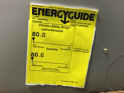 66,000 BTU 2 Stg ECM Low Nox Multi Position Gas Furnace, 115/60/1 CFM 1740 