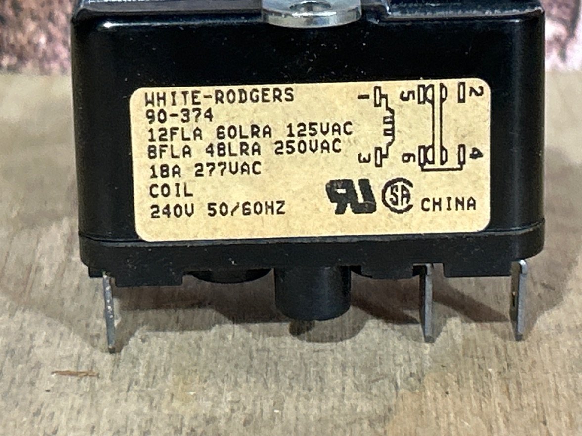 208/240 V, 50/60 Hz, Heavy Duty Fan Relay SPDT