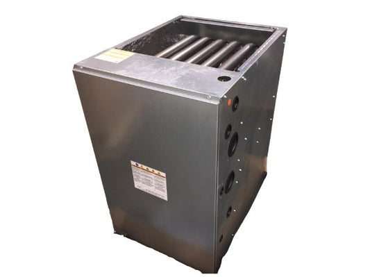 Horno a gas natural de velocidad variable con ECM de flujo descendente de 2 etapas, 100 000/65 000 Btu, 120/60/1, 96 % de Afue