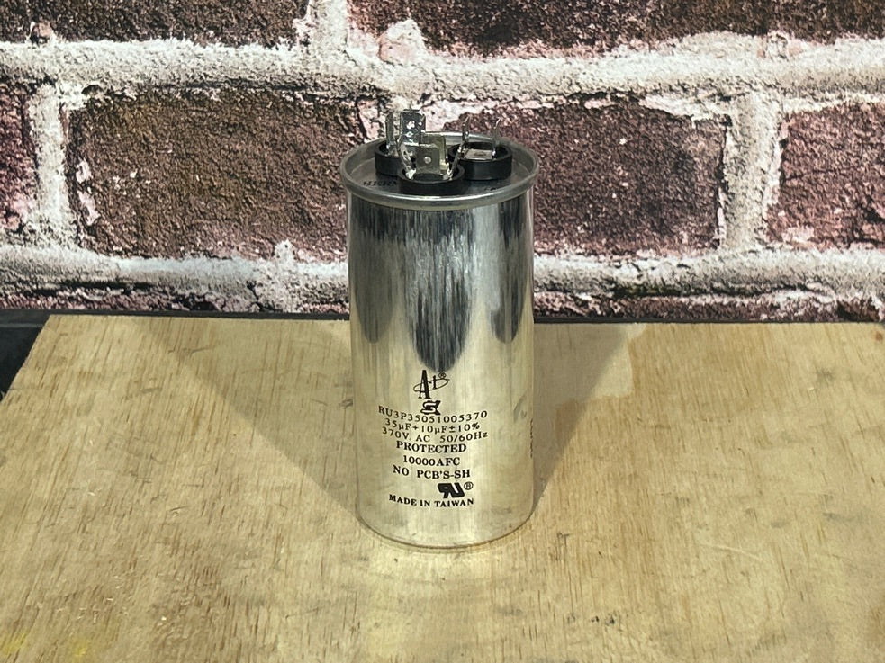 370 Vac, 35+10MFD 50/60 Hz, Round Capacitor