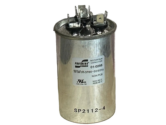 370 Vac, 15+10MFD 50/60 Hz, Round Capacitor