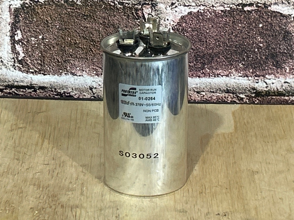370 Vac, 30+10MFD 50/60 Hz, Round Capacitor