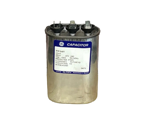 370 Vac, 25+10MFD 50/60 Hz, Oval Capacitor