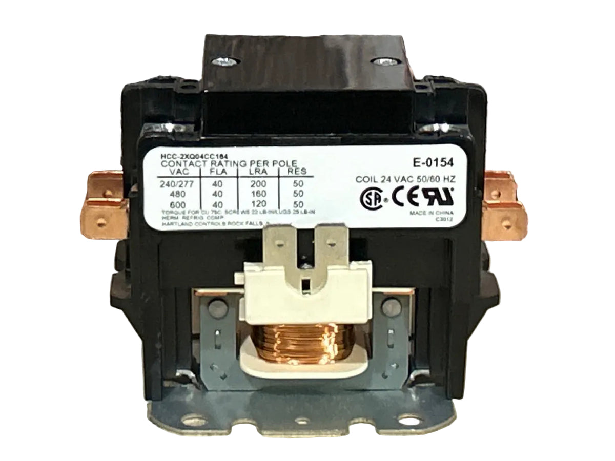 24 V, 50/60 Hz, 40 Amps 2 Pole Contactor