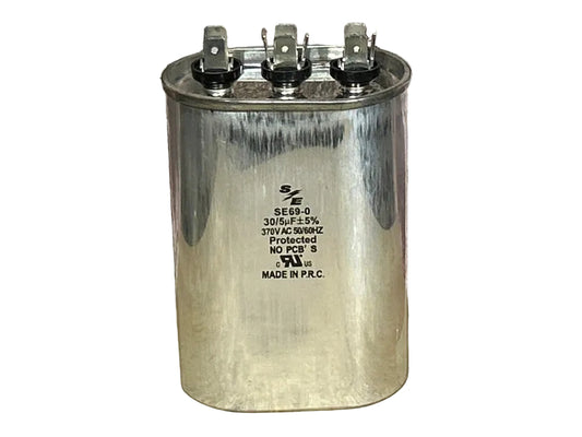 370 Vac, 30+5MFD 50/60 Hz, Oval Capacitor