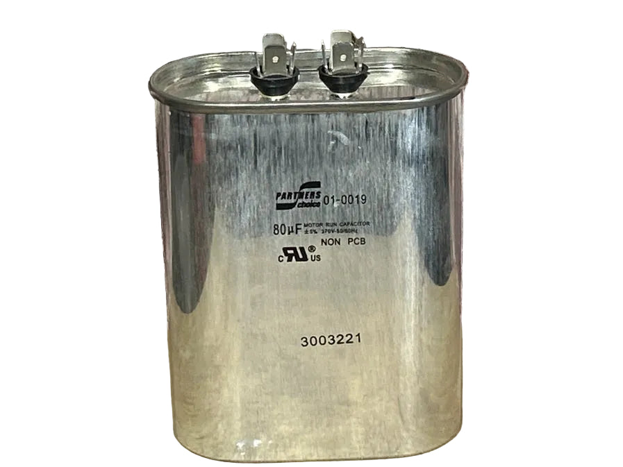 370 Vac, 80MFD 50/60 Hz, Oval Capacitor