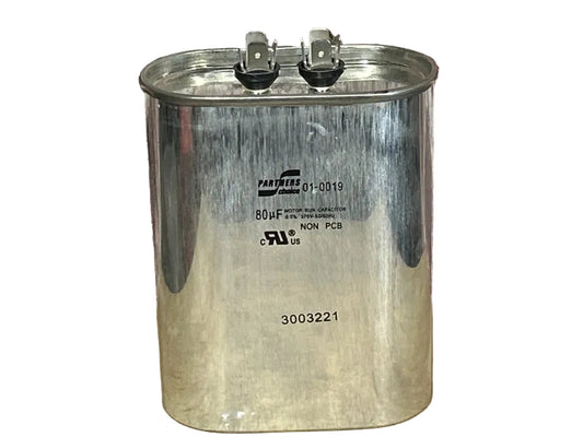 370 Vac, 80MFD 50/60 Hz, Oval Capacitor