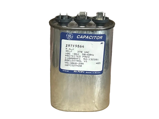 370 Vac, 35+7.5MFD 50/60 Hz, Oval Capacitor