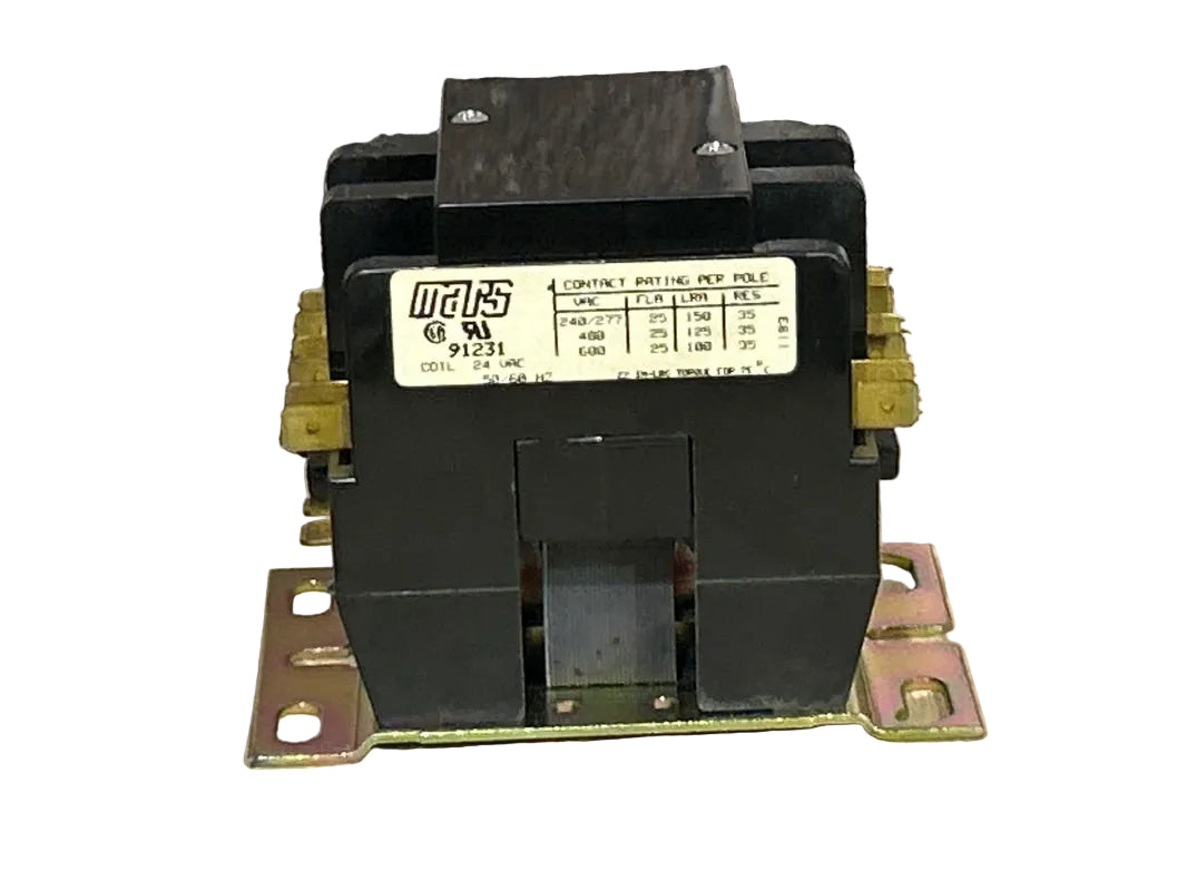 24 V, 50/60 Hz, 25 Amps 3 Pole Contactor