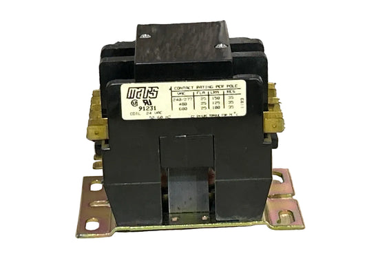 24 V, 50/60 Hz, 25 Amps 3 Pole Contactor