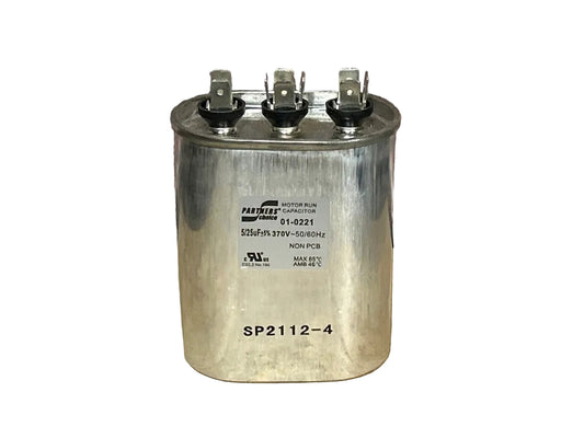25+5MFD x 370VAC Oval Dual Run Capacitor
