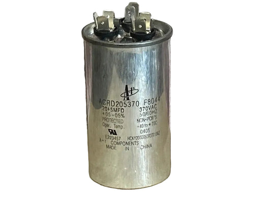 370 Vac, 20+5MFD 50/60 Hz, Round Capacitor