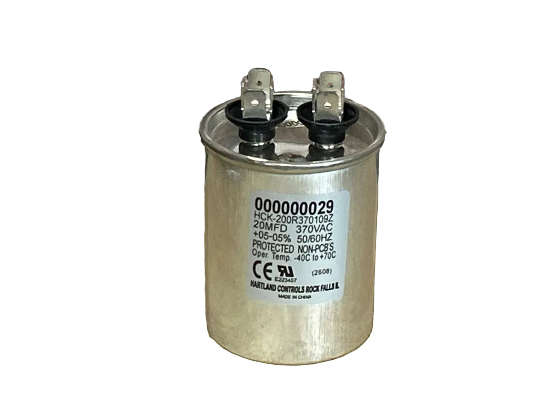 370 Vac, 20MFD 50/60 Hz, Round Capacitor