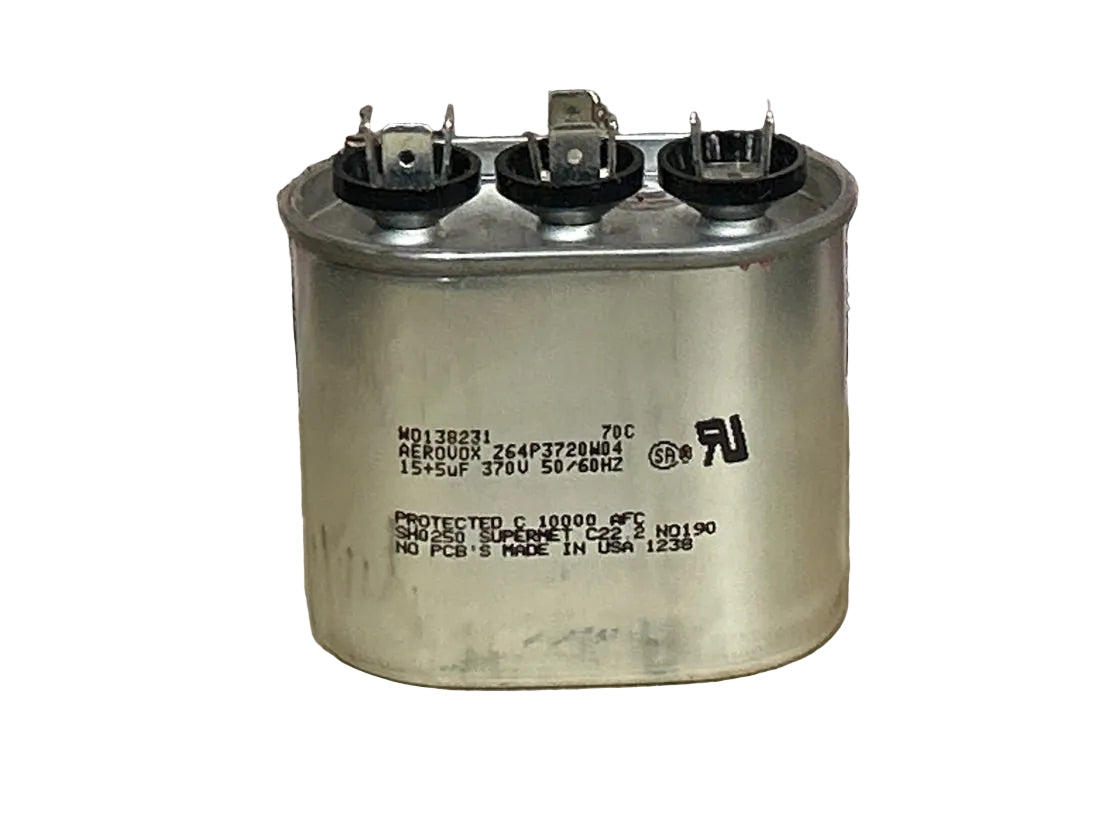 370 Vac, 15+5MFD 50/60 Hz, Oval Capacitor