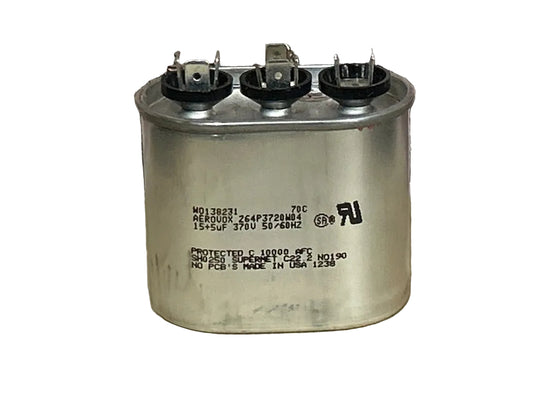 370 Vac, 15+5MFD 50/60 Hz, Oval Capacitor