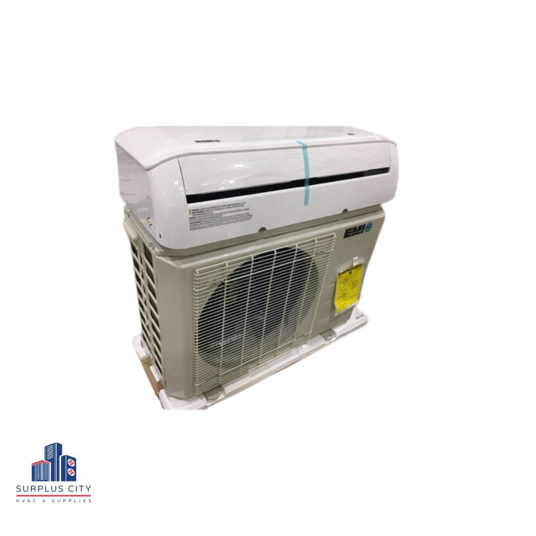 Conjunto de bomba de calor minisplit con inversor de velocidad variable de zona única de 12 000 BTU, 21,5 SEER 208-230/60/1