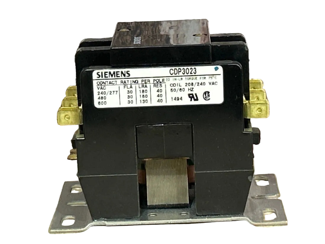 208/240 V, 50/60 Hz, 30 Amps 3 Pole Contactor