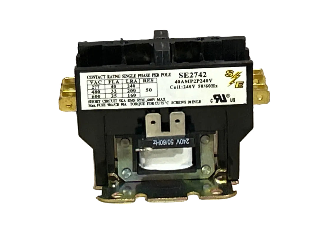 240 V, 50/60 Hz, 40 Amps 2 Pole Contactor