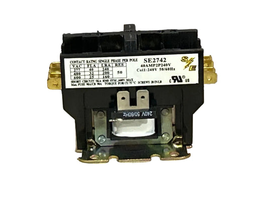 240 V, 50/60 Hz, 40 Amps 2 Pole Contactor