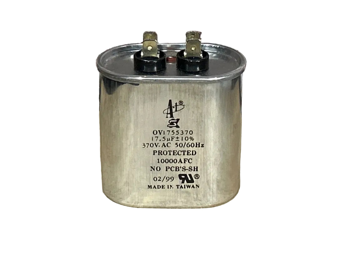 370 Vac, 17.5MFD 50/60 Hz, Oval Capacitor