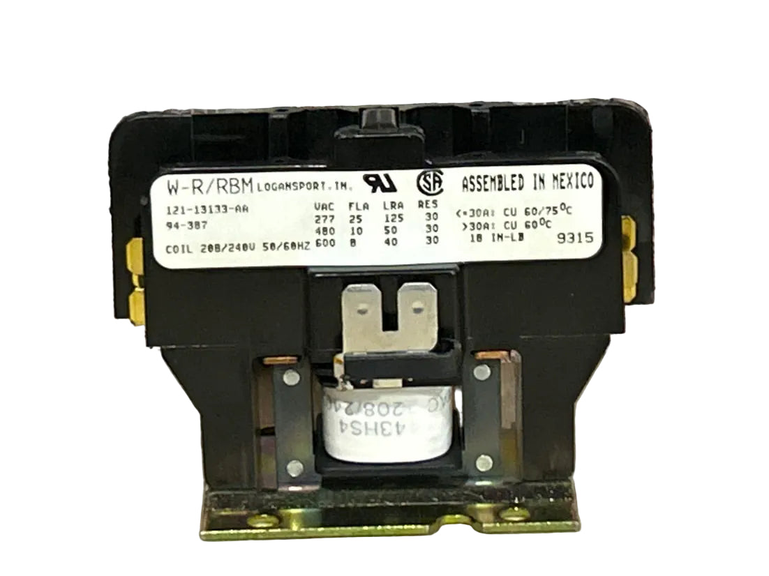208/240 V, 50/60 Hz, 25 Amps 1 Pole Contactor